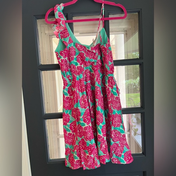 NWT Vineyard Vines Painted Rose Ruffle  Floral Dress Size 6 Kentucky Derby - Picture 3 of 6